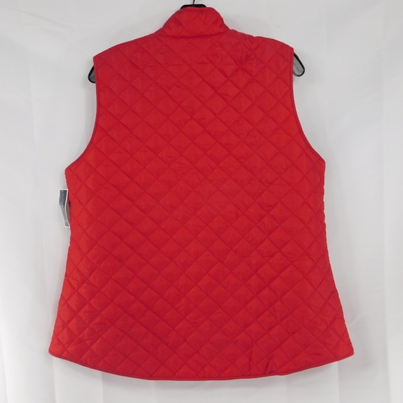 Karen Scott Quilted Vest Women's Size 0X Red - Picture 2 of 2